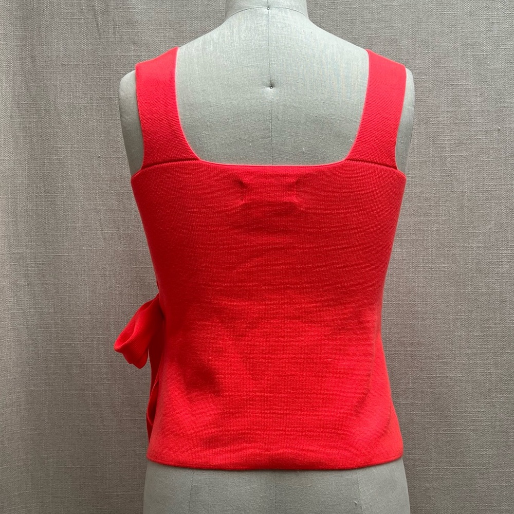 Anthropologie Multi-Way Tie Top Neon Coral - Picture 3 of 6